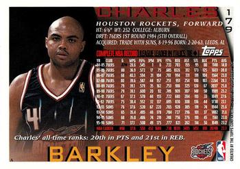 1997 Kenner/Topps/Upper Deck Starting Lineup Cards #179 Charles Barkley Back
