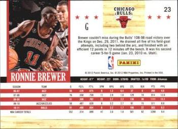 2011-12 Hoops - Artist's Proofs #23 Ronnie Brewer Back