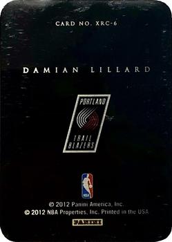 2011-12 Panini Gold Standard - 2012 Draft Pick Redemptions #XRC-6 Damian Lillard Back