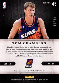 2011-12 Panini Limited - Signatures #45 Tom Chambers Back