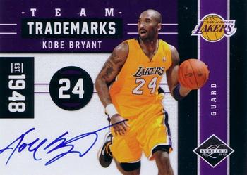 2011-12 Panini Limited - Team Trademarks Signatures #8 Kobe Bryant Front