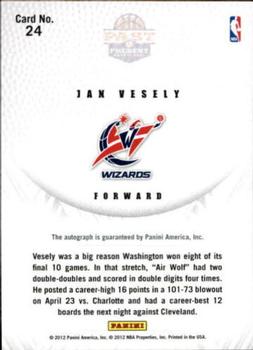 2011-12 Panini Past & Present - 2011 Draft Pick Redemptions Autographs #24 Jan Vesely Back