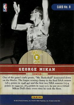 2011-12 Panini Past & Present - Changing Times #8 George Mikan Back
