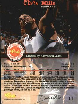 1994 Classic Draft - Gold #11 Chris Mills Back