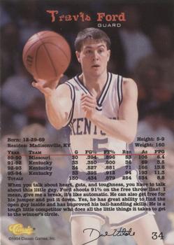 1994 Classic Draft - Gold #34 Travis Ford Back