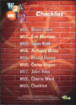 1994 Ted Williams - What's Up? #WU9 Checklist Back