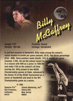 1995 Classic Superior Pix #48 Billy McCaffrey Back