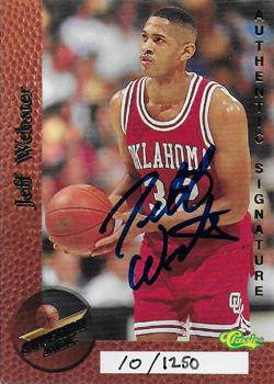 1995 Classic Superior Pix - Autographs #NNO Jeff Webster Front