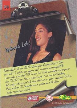 1995 Classic Visions #80 Rebecca Lobo Back