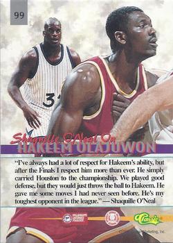 1995 Classic Visions #99 Hakeem Olajuwon Back