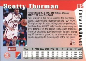 1995 Collect-A-Card #85 Scotty Thurman Back