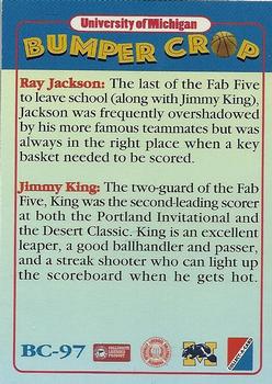 1995 Collect-A-Card #BC-97 Ray Jackson / Jimmy King Back