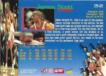 1995 Signature Rookies Draft Day - Signatures #32 James Scott Back