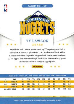 2012-13 Hoops #110 Ty Lawson Back