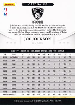 2012-13 Hoops #150 Joe Johnson Back