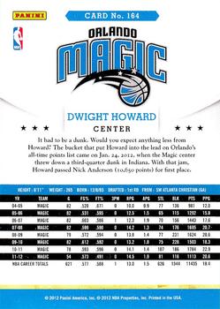 2012-13 Hoops #164 Dwight Howard Back
