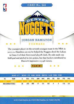 2012-13 Hoops #245 Jordan Hamilton Back