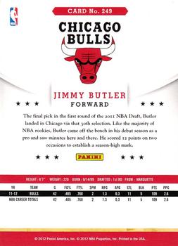 2012-13 Hoops #249 Jimmy Butler Back