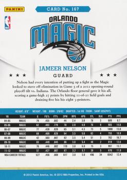 2012-13 Hoops #167 Jameer Nelson Back