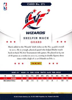 2012-13 Hoops #271 Shelvin Mack Back