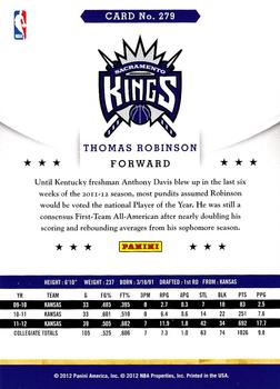 2012-13 Hoops #279 Thomas Robinson Back