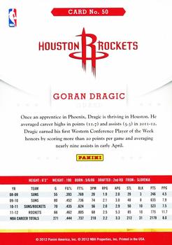 2012-13 Hoops #50 Goran Dragic Back