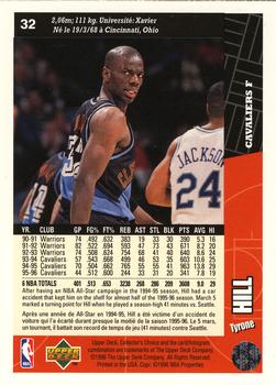 1996-97 Collector's Choice French #32 Tyrone Hill  Back