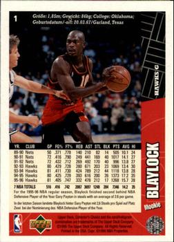1996-97 Collector's Choice German #1 Mookie Blaylock  Back