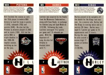 1996-97 Collector's Choice German - Mini-Cards Panels #M72 / M3 / M25 Bobby Hurley / Christian Laettner / Grant Hill Back