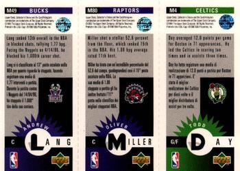 1996-97 Collector's Choice Italian - Mini-Cards Panels #M4 / M80 / M49 Todd Day / Oliver Miller / Andrew Lang Back