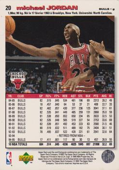 1995-96 Collector's Choice French I #20 Michael Jordan Back