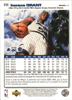 1995-96 Collector's Choice French I #111 Horace Grant Back