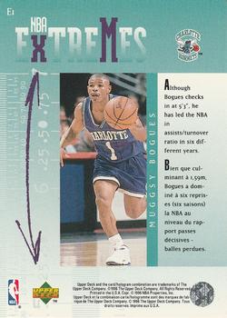 1995-96 Collector's Choice French II - NBA Extremes #E1 Muggsy Bogues Back