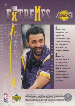1995-96 Collector's Choice French II - NBA Extremes #E5 Vlade Divac Back
