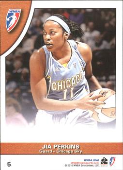 2010 Rittenhouse WNBA #5 Sylvia Fowles / Jia Perkins Back