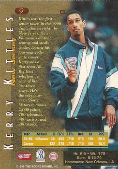 1996 Score Board Autographed #9 Kerry Kittles Back