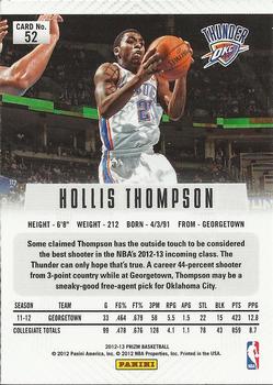 2012-13 Panini Prizm #52 Hollis Thompson Back