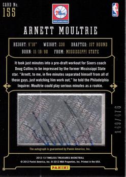2012-13 Panini Timeless Treasures #155 Arnett Moultrie Back