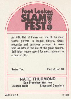 1991 Foot Locker Slam Fest #6 Nate Thurmond Back