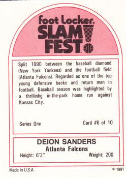 1991 Foot Locker Slam Fest #6 Deion Sanders Back