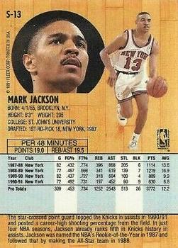 1991-92 Fleer Tony's Pizza #S-13 Mark Jackson Back