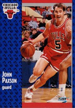 1991-92 Fleer Tony's Pizza #S-53 John Paxson Front