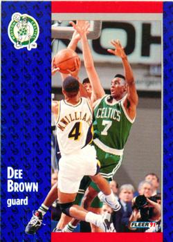 1991-92 Fleer Tony's Pizza #S-69 Dee Brown Front