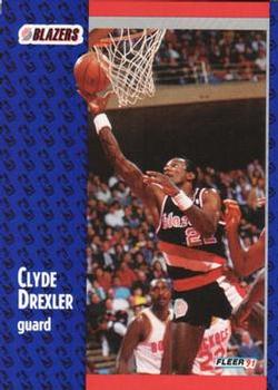 1991-92 Fleer Tony's Pizza #S-78 Clyde Drexler Front