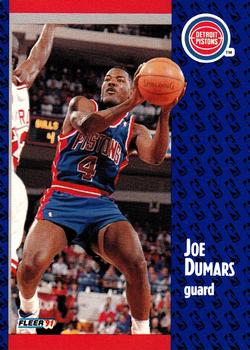 1991-92 Fleer Tony's Pizza #S-100 Joe Dumars Front