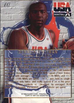 1994 Flair USA #10 Derrick Coleman Back