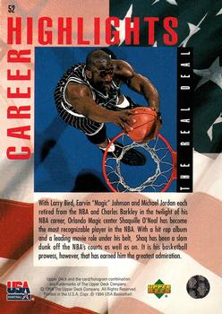 1994 Upper Deck USA #52 Shaquille O'Neal Back