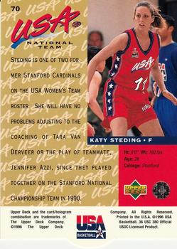 1996 Upper Deck USA #70 Katy Steding Back