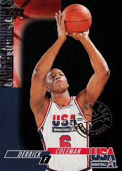 1994 Upper Deck USA - Gold Medal #6 Derrick Coleman Front
