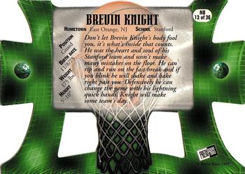 1997 Press Pass - Net Burners #NB13 Brevin Knight Back